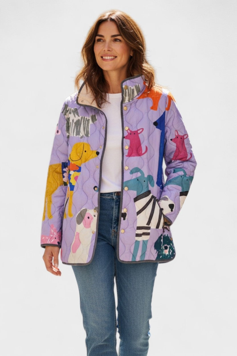 Eleonora | Giacche Invernali Donna Imbottita Patchwork Floreale