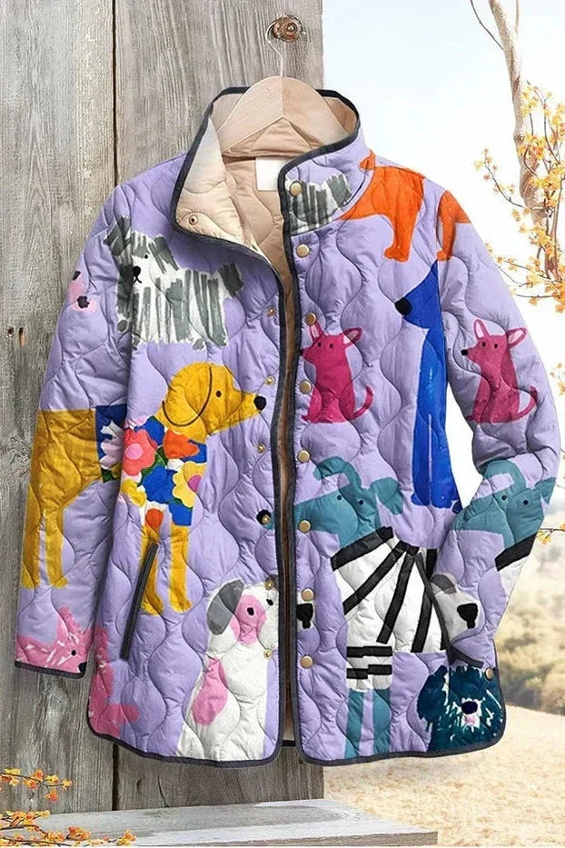 Eleonora | Giacche Invernali Donna Imbottita Patchwork Floreale