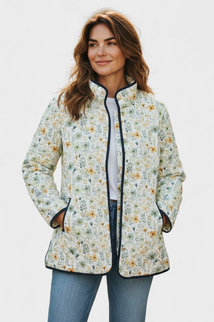 Eleonora | Giacche Invernali Donna Imbottita Patchwork Floreale