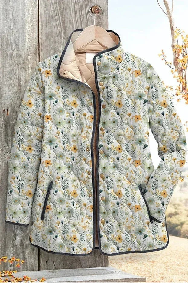 Eleonora | Giacche Invernali Donna Imbottita Patchwork Floreale
