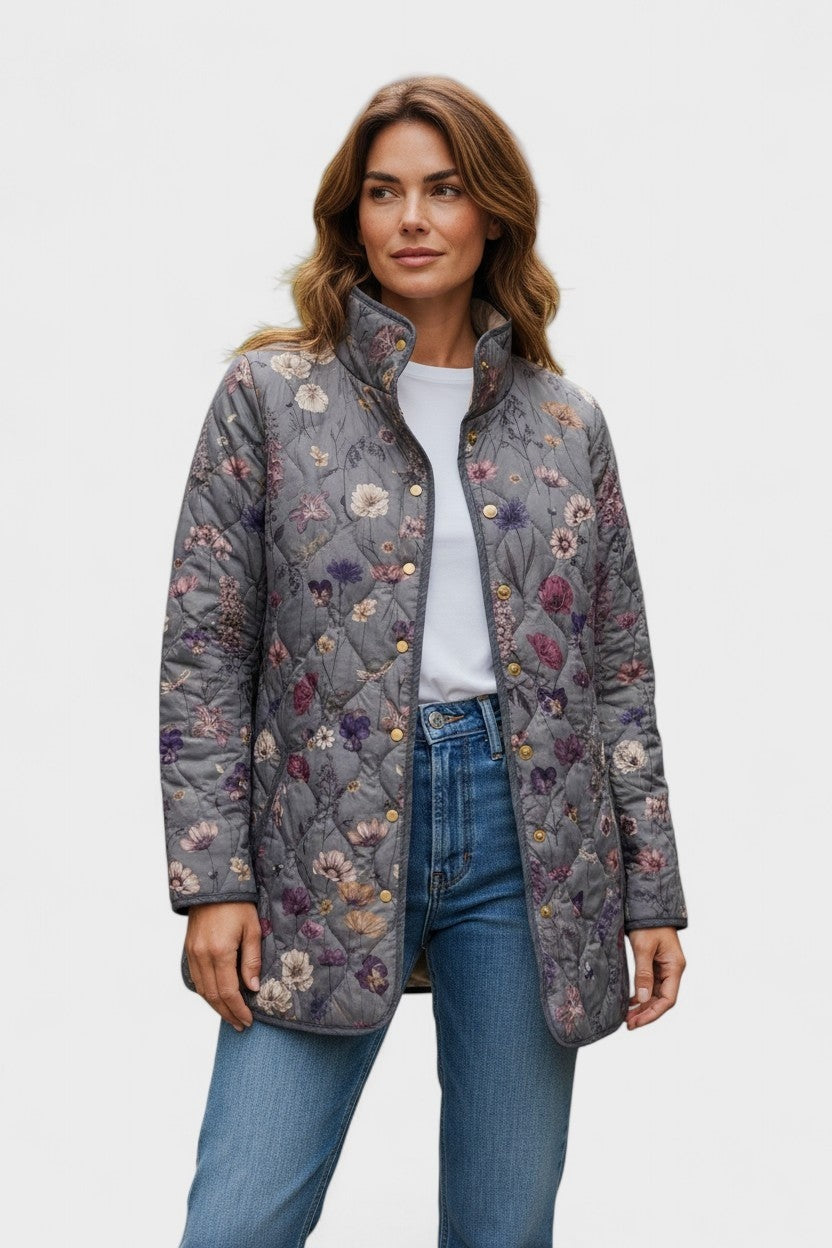 Eleonora | Giacche Invernali Donna Imbottita Patchwork Floreale