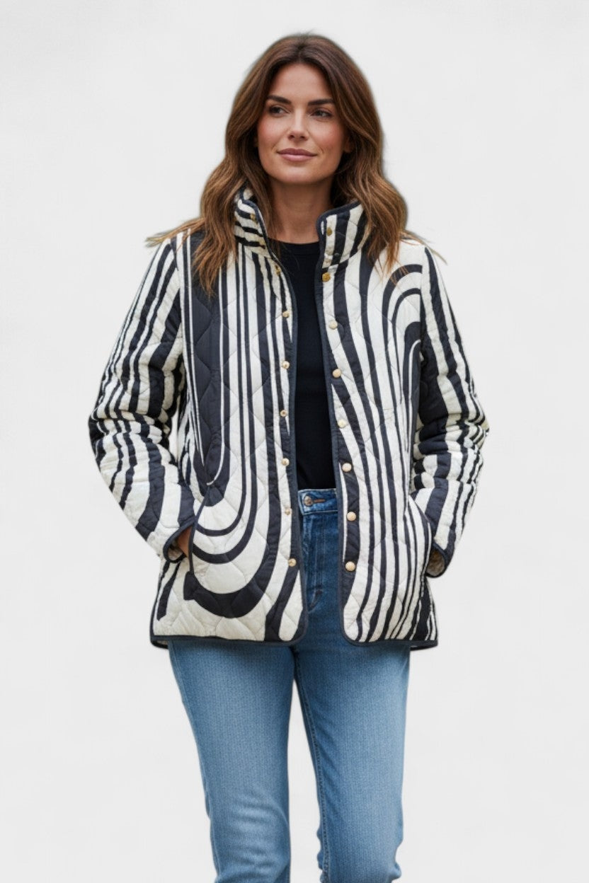 Eleonora | Giacche Invernali Donna Imbottita Patchwork Floreale