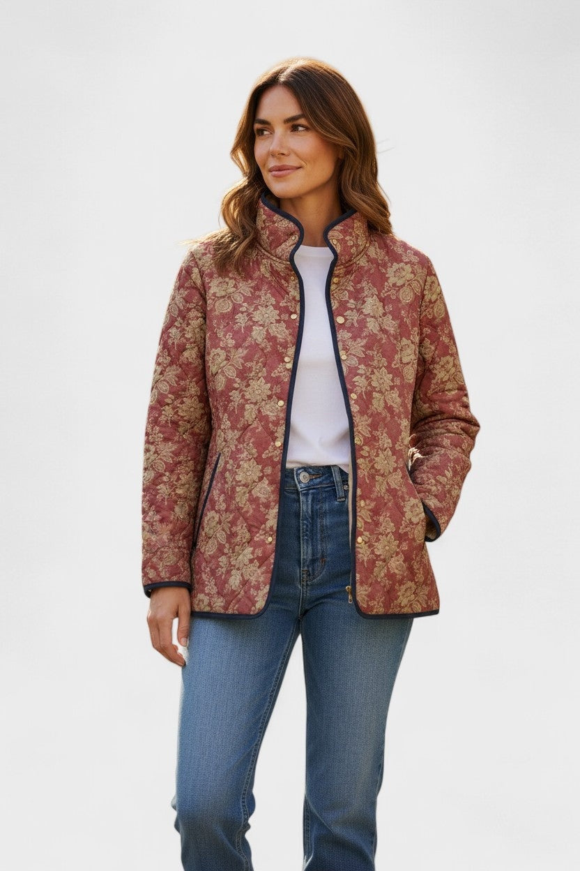 Eleonora | Giacche Invernali Donna Imbottita Patchwork Floreale