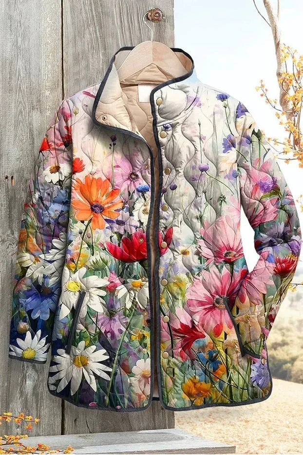 Eleonora | Giacche Invernali Donna Imbottita Patchwork Floreale