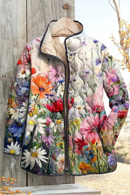 Eleonora | Giacche Invernali Donna Imbottita Patchwork Floreale