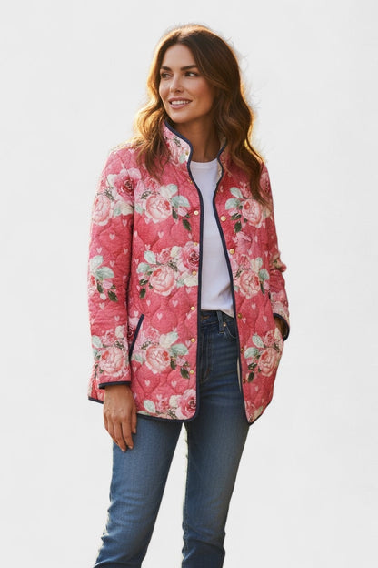 Eleonora | Giacche Invernali Donna Imbottita Patchwork Floreale