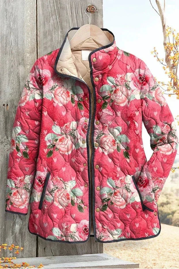 Eleonora | Giacche Invernali Donna Imbottita Patchwork Floreale