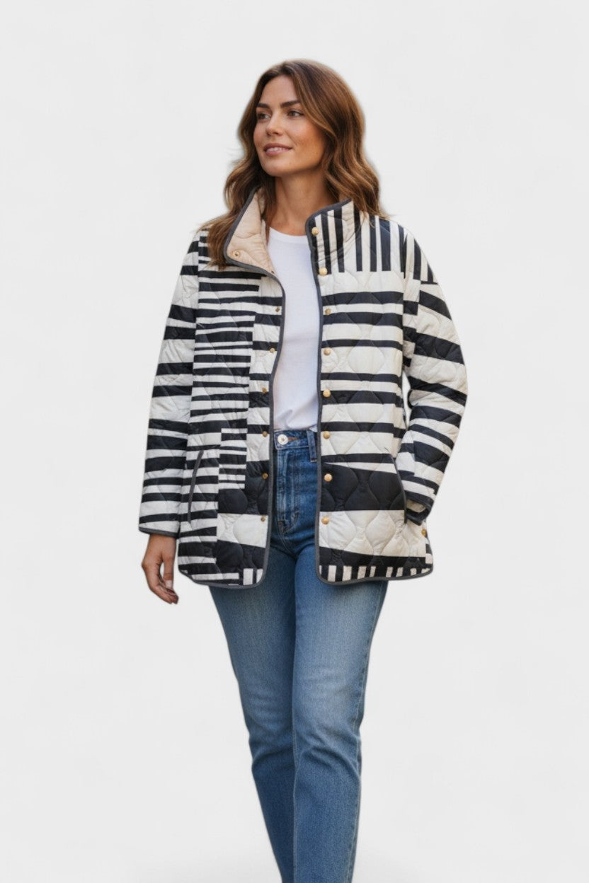 Eleonora | Giacche Invernali Donna Imbottita Patchwork Floreale