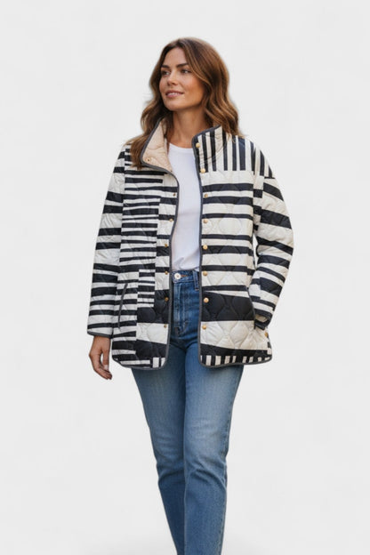 Eleonora | Giacche Invernali Donna Imbottita Patchwork Floreale