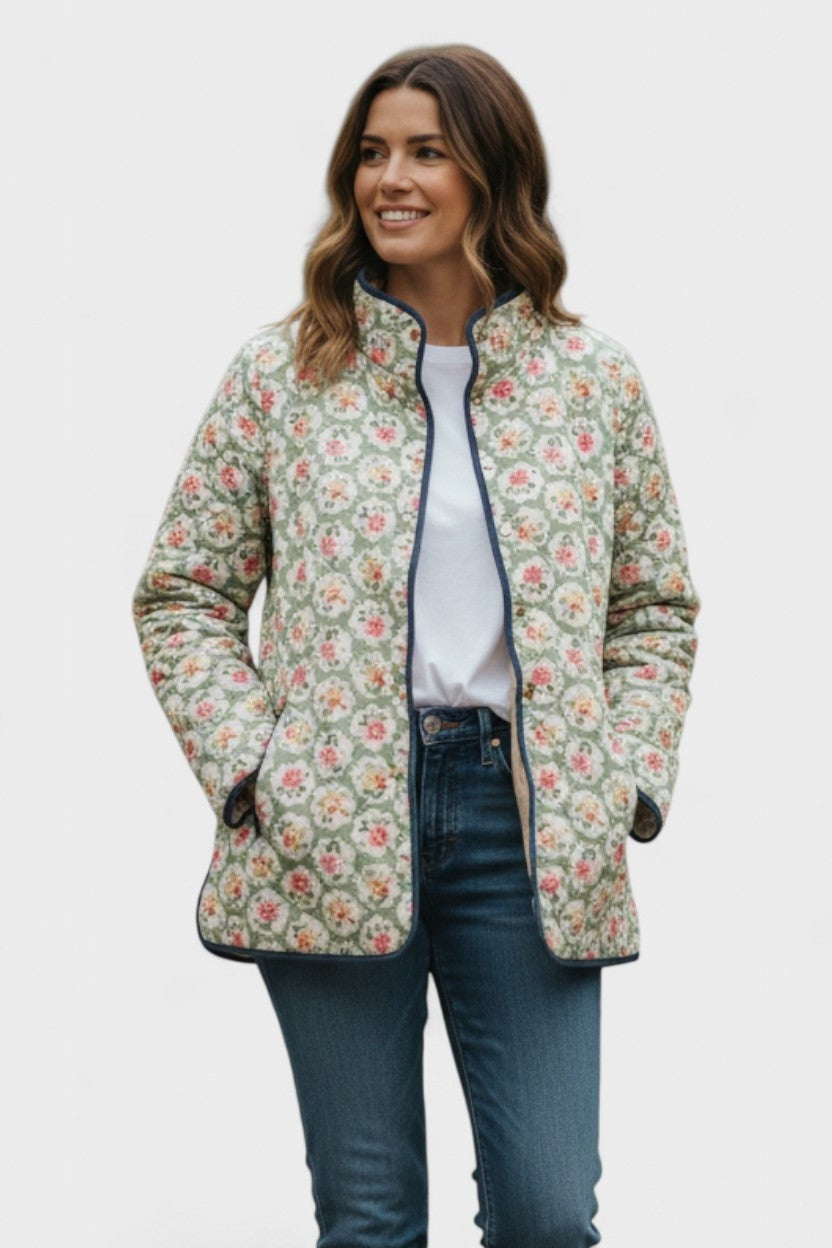 Eleonora | Giacche Invernali Donna Imbottita Patchwork Floreale