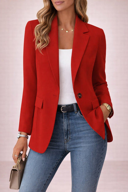 Elisa | Blazer Donna Strutturato Monobottone Slim Fit Tasche