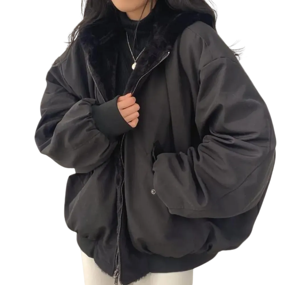 Elisa | Bomber Donna Invernale Foderata Pelliccia Oversize