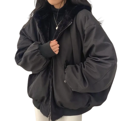 Elisa | Bomber Donna Invernale Foderata Pelliccia Oversize