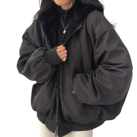 Elisa | Bomber Donna Invernale Foderata Pelliccia Oversize