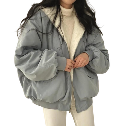 Elisa | Bomber Donna Invernale Foderata Pelliccia Oversize