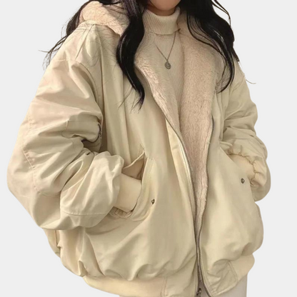 Elisa | Bomber Donna Invernale Foderata Pelliccia Oversize