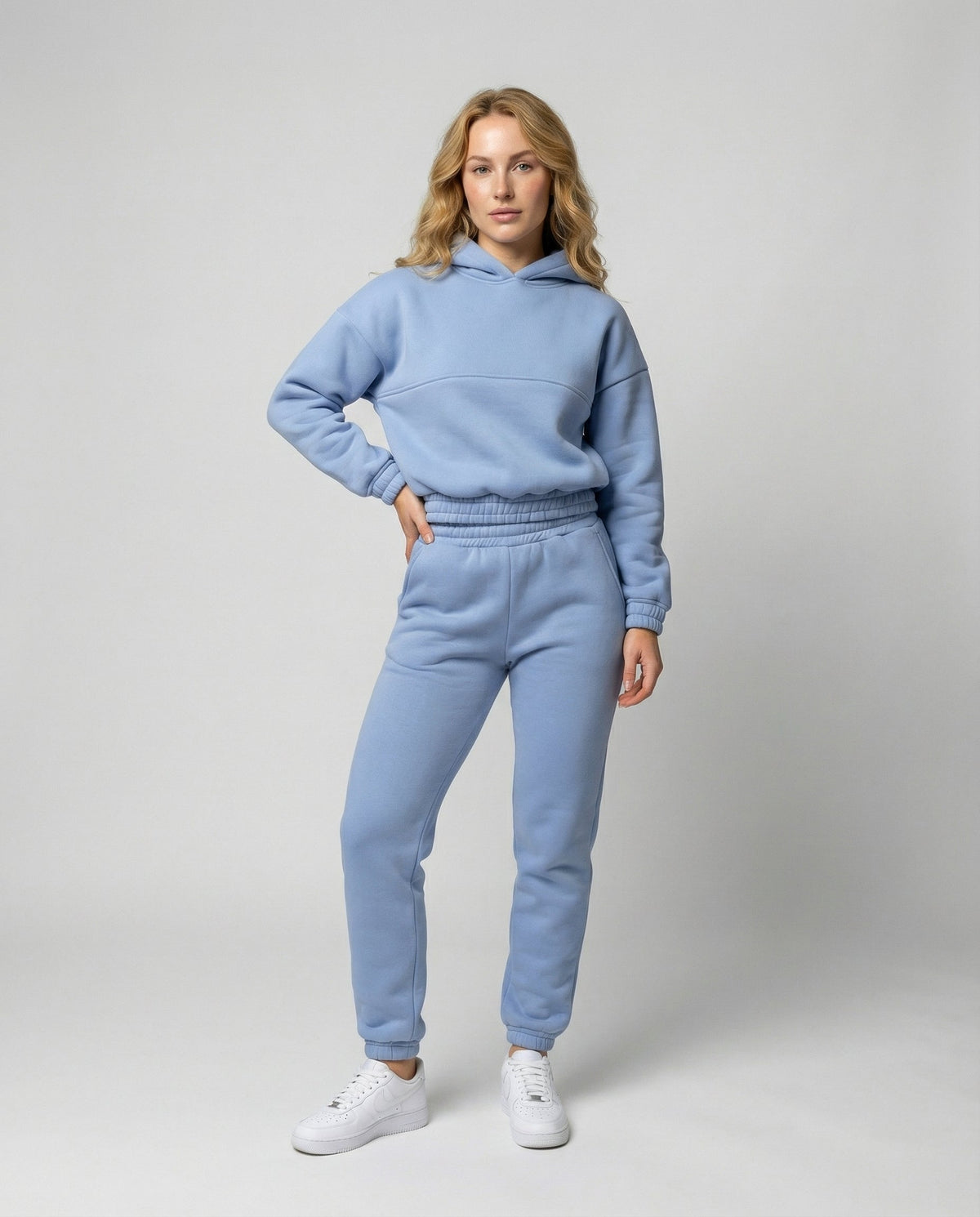 Elisa | Completo Donna Tuta con Cappuccio e Jogger Felpato