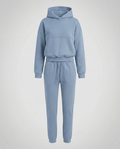 Elisa | Completo Donna Tuta con Cappuccio e Jogger Felpato