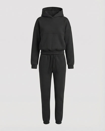 Elisa | Completo Donna Tuta con Cappuccio e Jogger Felpato