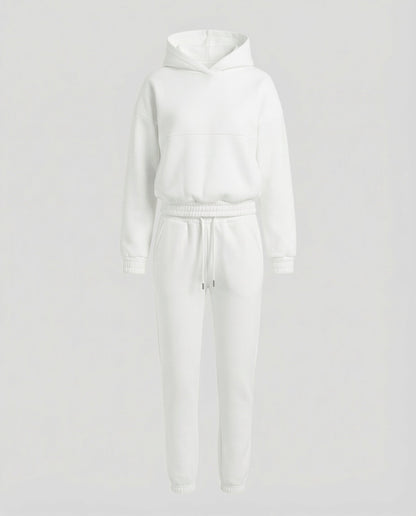 Elisa | Completo Donna Tuta con Cappuccio e Jogger Felpato