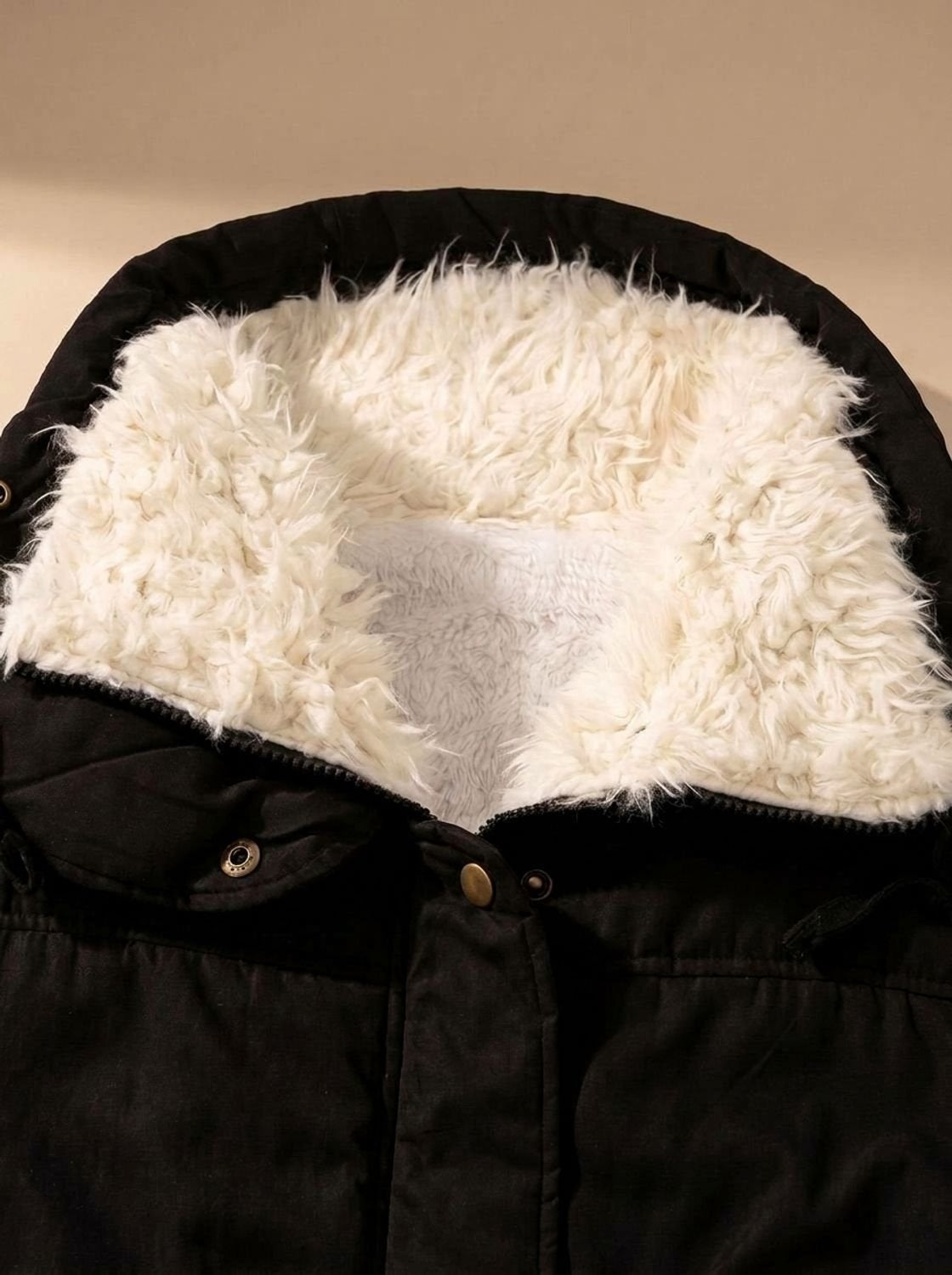 Elisa | Parka Donna Invernale con Colletto in Pelliccia Sintetica Vita Regolabile