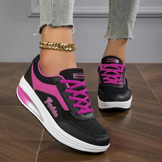 Elisa | Scarpe Platform Donna con Lacci Stampa Moda