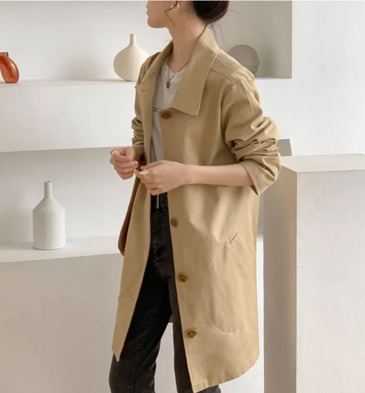 Emma | Cappotto Lungo Donna Elegante Bottoni