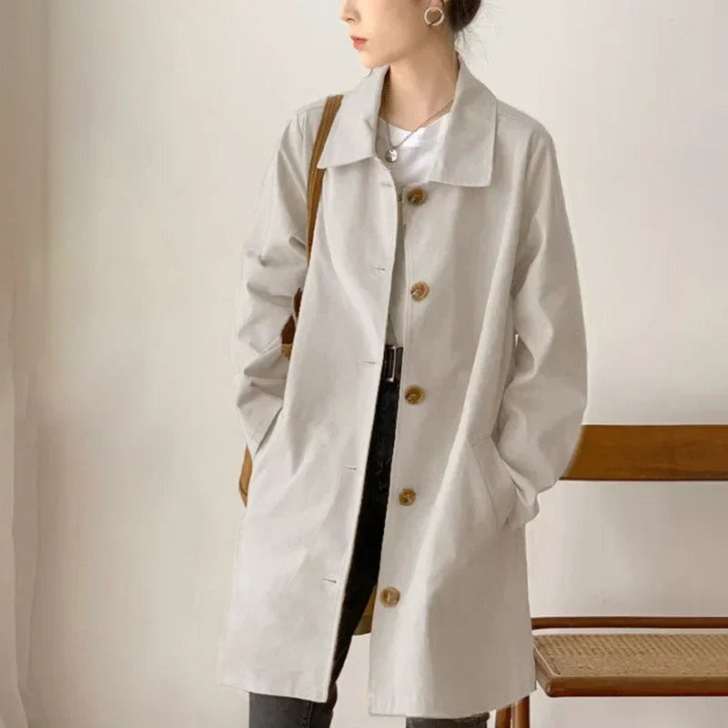 Emma | Cappotto Lungo Donna Elegante Bottoni