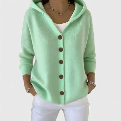 Emma | Cardigan con Cappuccio Donna Bottoni Maglia