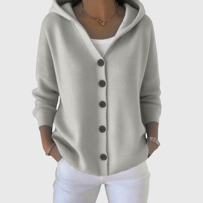 Emma | Cardigan con Cappuccio Donna Bottoni Maglia
