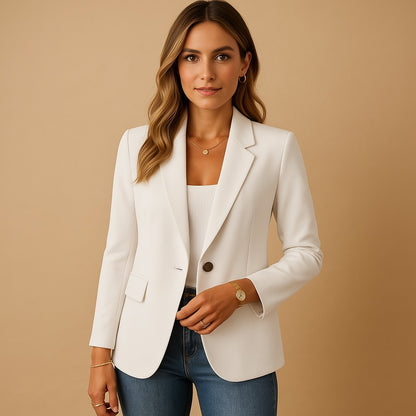 Federica | Blazer Donna Elegante Monopetto Revers a Punta