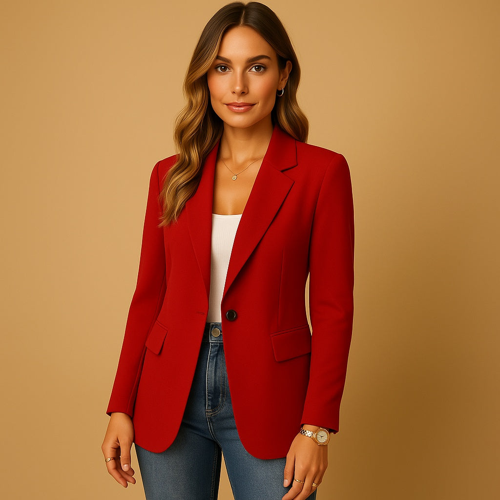 Federica | Blazer Donna Elegante Monopetto Revers a Punta
