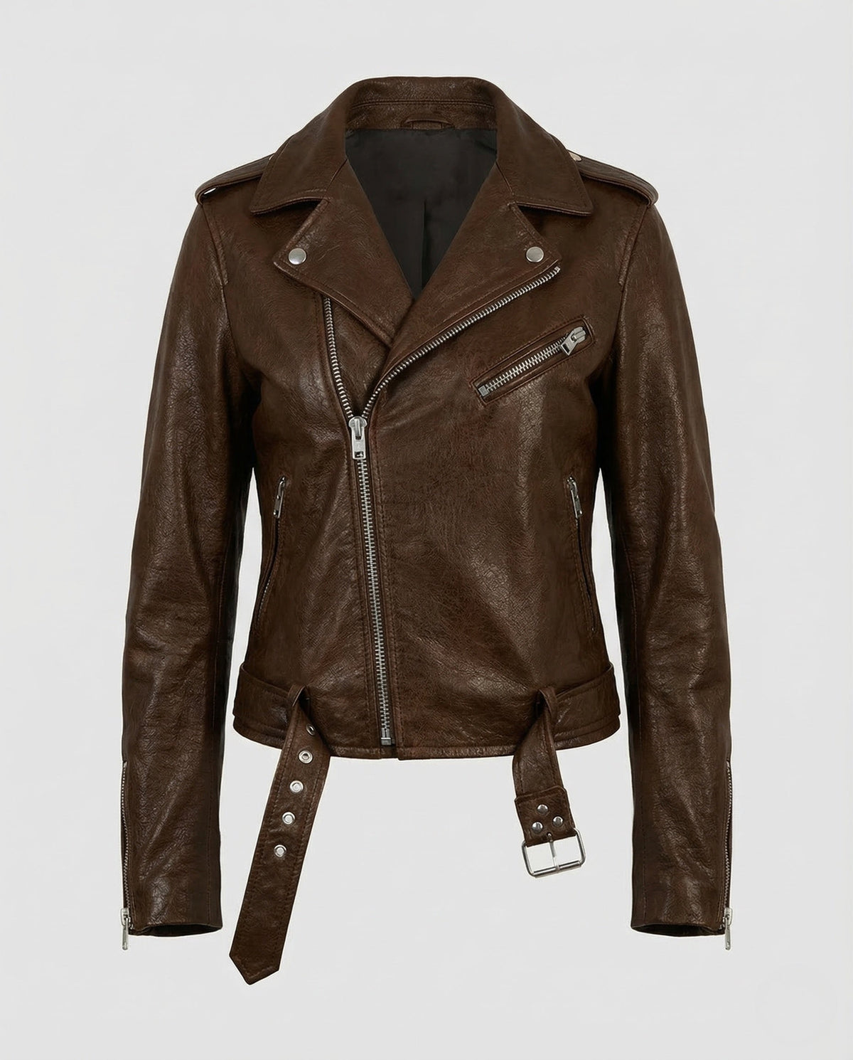Federica | Giacche in Pelle Donna Biker Zip Asimmetrica