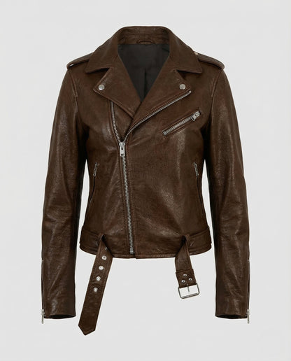 Federica | Giacche in Pelle Donna Biker Zip Asimmetrica