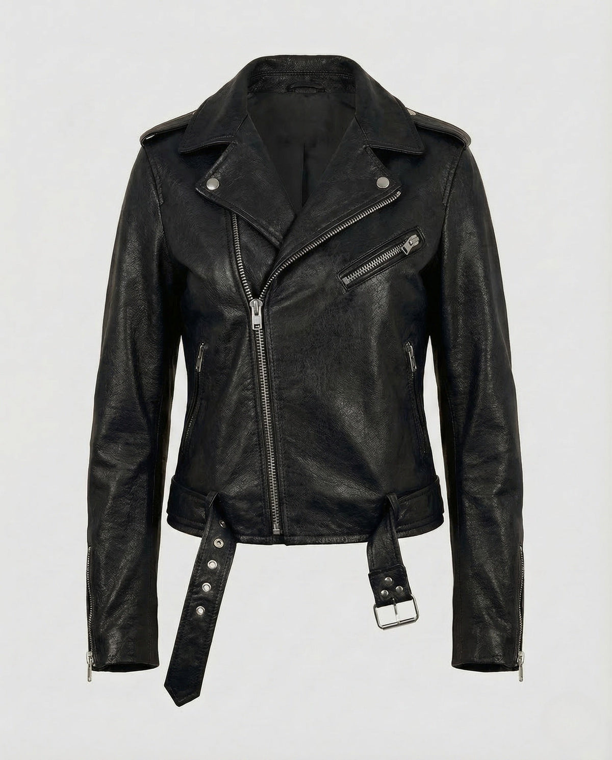 Federica | Giacche in Pelle Donna Biker Zip Asimmetrica