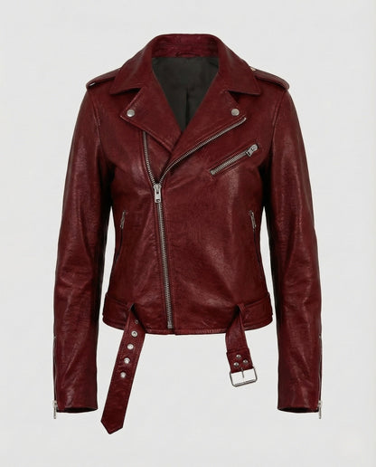 Federica | Giacche in Pelle Donna Biker Zip Asimmetrica