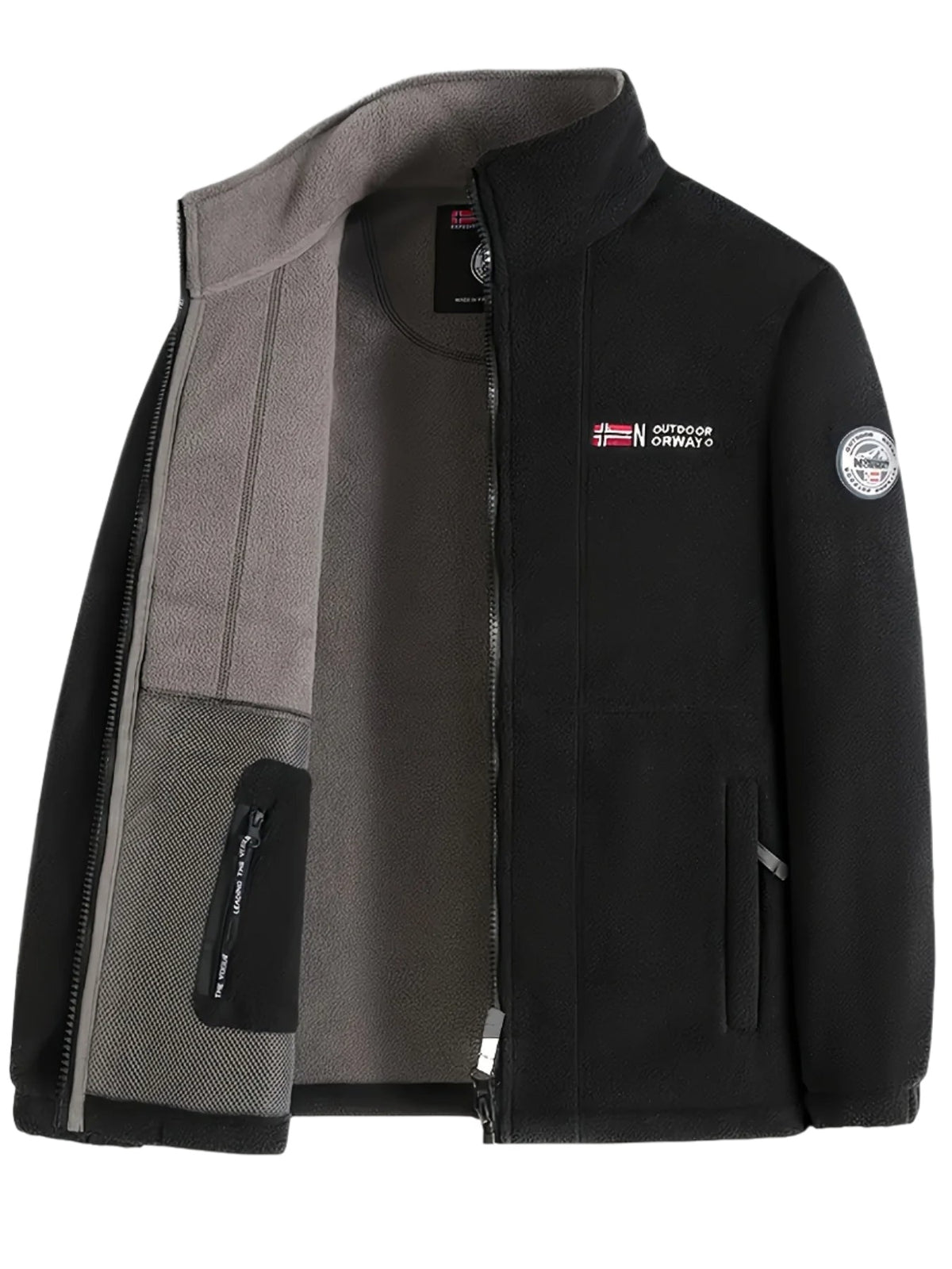 Federico | Giacca Pile Uomo Outdoor Collo Alto Zip