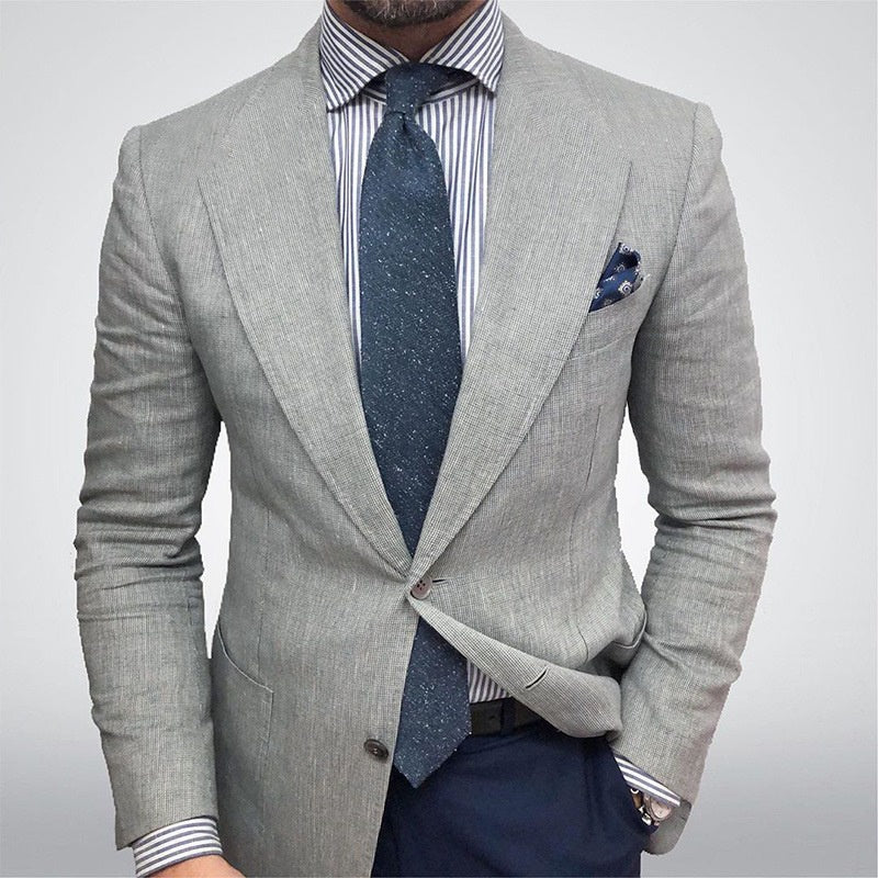 Filippo | Blazer Uomo Elegante Monopetto Tessuto Strutturato