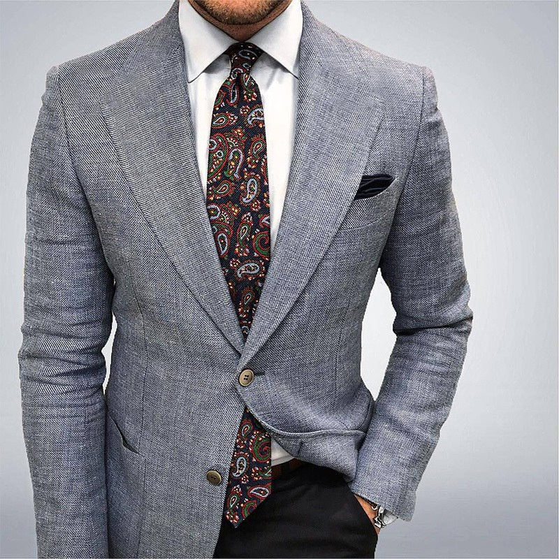 Filippo | Blazer Uomo Elegante Monopetto Tessuto Strutturato