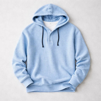 Filippo | Felpa con Cappuccio Uomo Waffle Henley