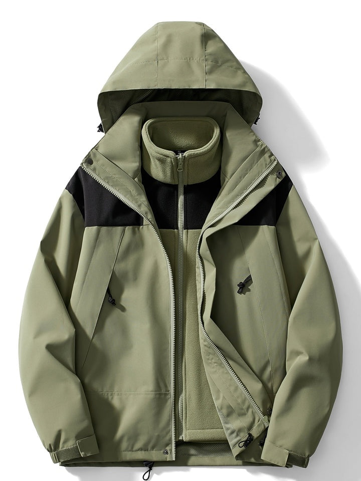 Filippo | Giacca a Vento 3 in 1 Uomo Invernale Cappuccio Pile Rimovibile