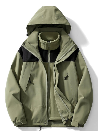 Filippo | Giacca a Vento 3 in 1 Uomo Invernale Cappuccio Pile Rimovibile