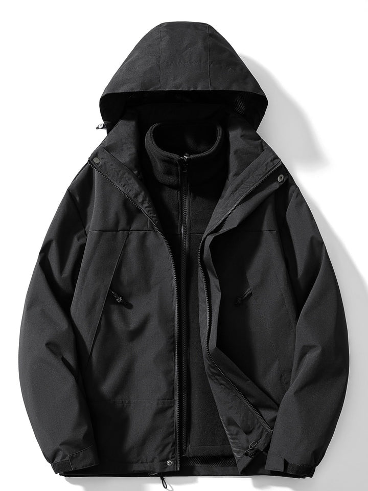 Filippo | Giacca a Vento 3 in 1 Uomo Invernale Cappuccio Pile Rimovibile