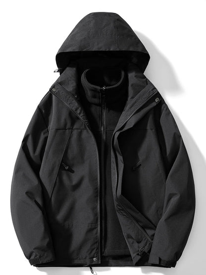 Filippo | Giacca a Vento 3 in 1 Uomo Invernale Cappuccio Pile Rimovibile