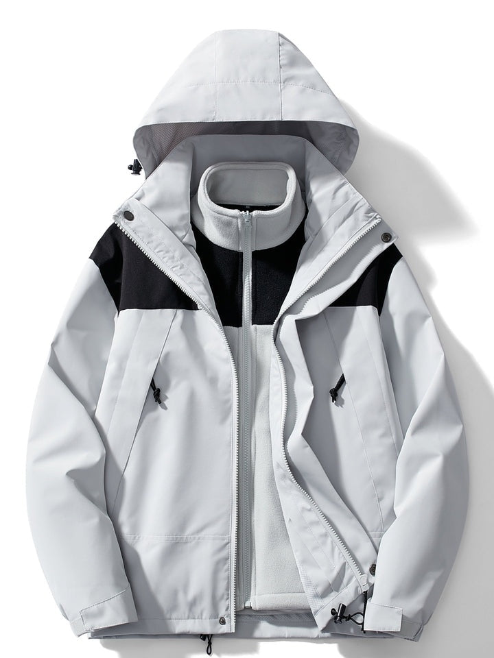 Filippo | Giacca a Vento 3 in 1 Uomo Invernale Cappuccio Pile Rimovibile