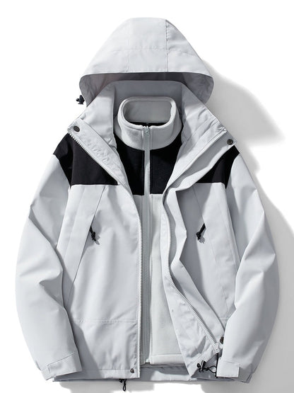 Filippo | Giacca a Vento 3 in 1 Uomo Invernale Cappuccio Pile Rimovibile