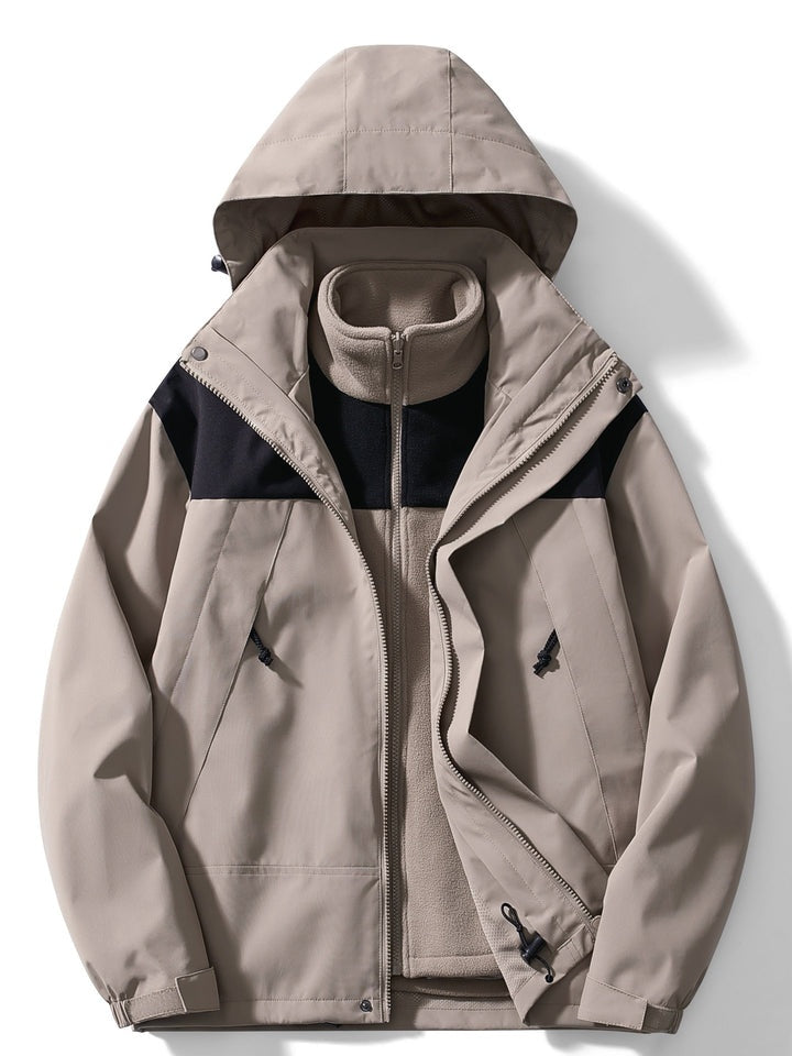 Filippo | Giacca a Vento 3 in 1 Uomo Invernale Cappuccio Pile Rimovibile