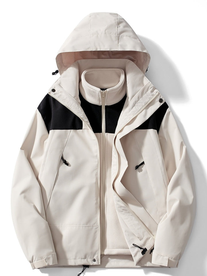 Filippo | Giacca a Vento 3 in 1 Uomo Invernale Cappuccio Pile Rimovibile