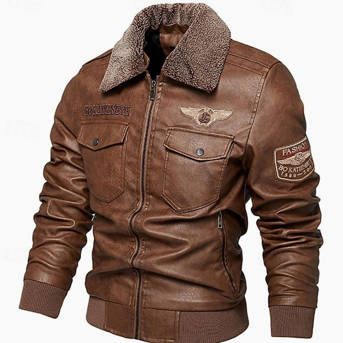 Filippo | Giubbotto Pelle Uomo Aviatore Collo Sherpa