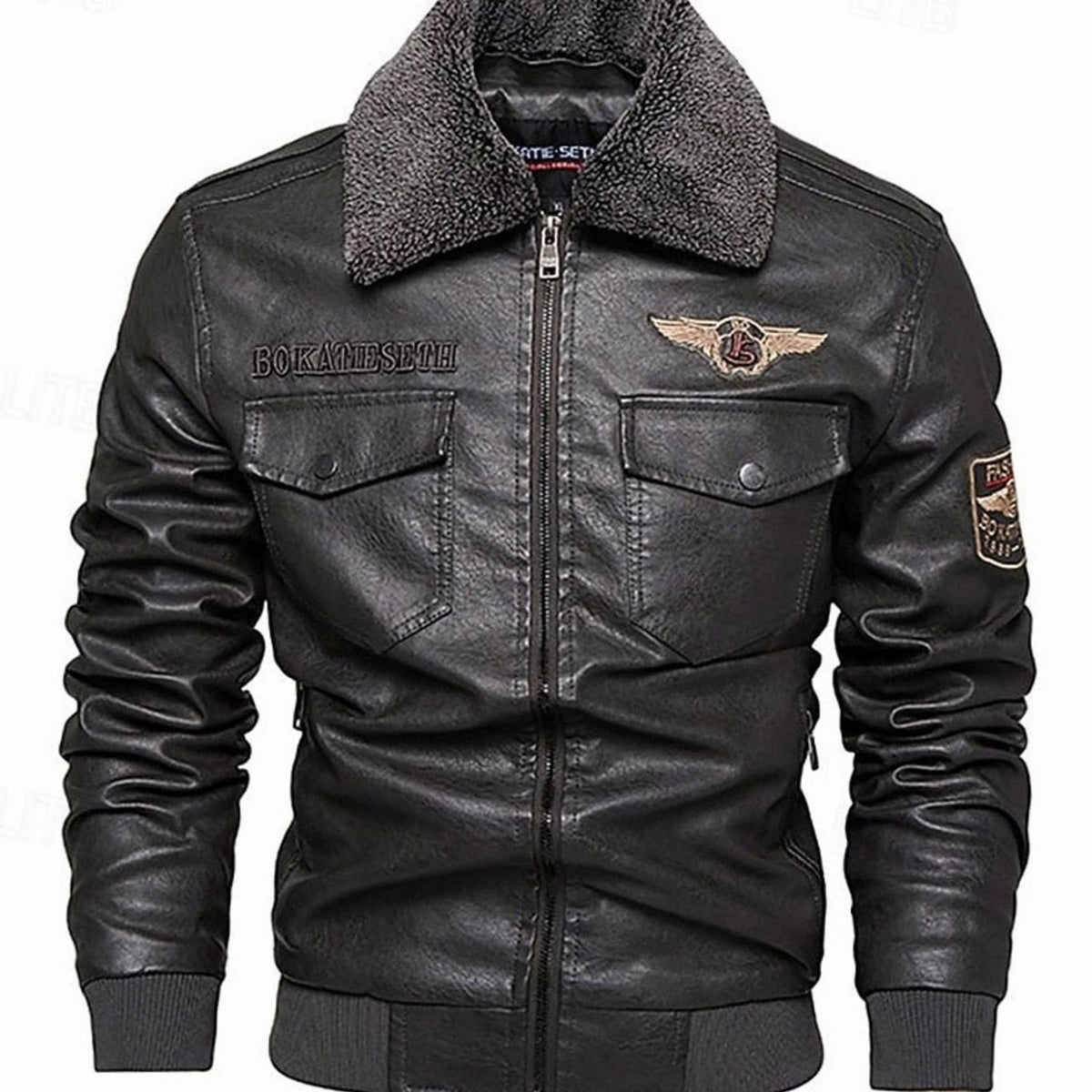 Filippo | Giubbotto Pelle Uomo Aviatore Collo Sherpa